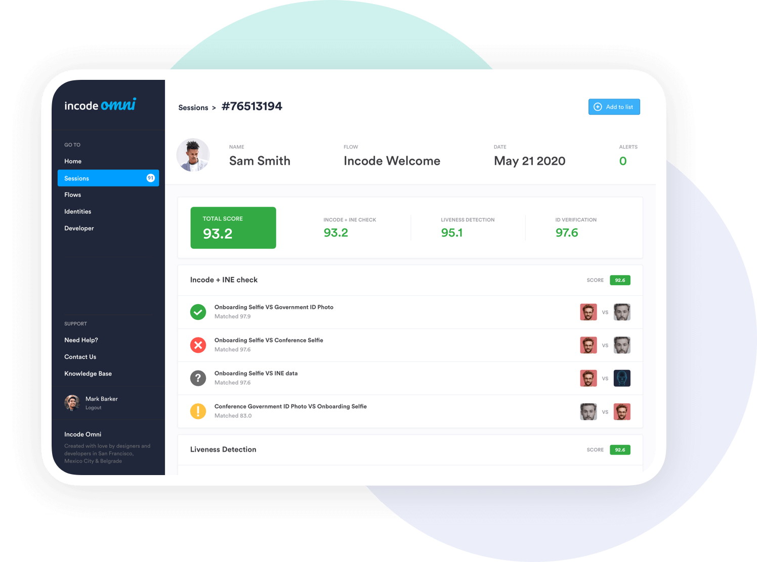 screenshot of Incode Omni
